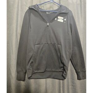 Under‎ Armour Pullover Hoodie Half Zip Activewear Sweatshirt Black Size S